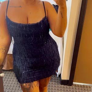Mini Navy Sequence Dress